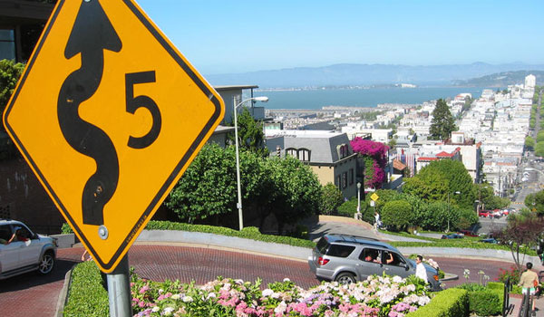 Lombard Street gebyr – Den kringlede gade i San Francisco er for populær