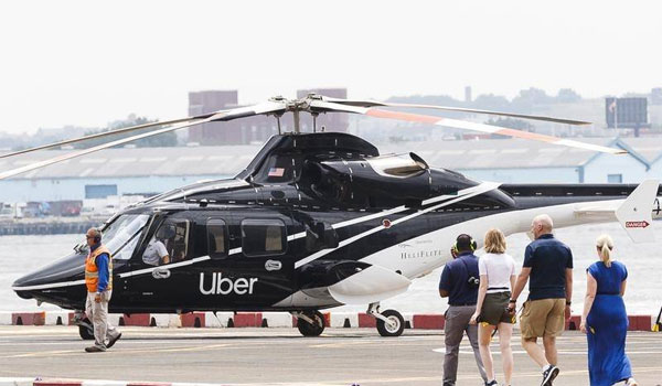 Uber helikopter i New York – mellem Wall Street Heliport og JFK Lufthavn